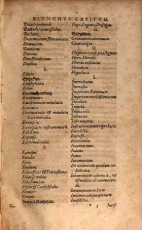 Dubiorum Seu Quaestionum Aliquot In Iure Controversarum, Tam Circa processum, quam causas ipsas occurrentium, Decisiones Seu Praeiudicia, Magni Auditorii Camerae Imperialis : Iuxta ordinem alphabeticum per quendam eius Assessorem privati usus causa concinnata: Nunc Autem In Communem Utilitatem Tam in scholis, quam in foro versantium publici iuris facta: ex quibus quantum stylus hodiernus Camerae Imp. a vetere differat, facile perspicitur. Cum Elencho Quaestionum Ab Initio, Et Indice rerum locuplete in fine