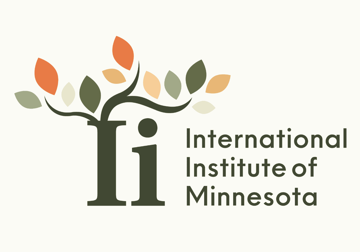 Institute logo of a tree with different colored leaves