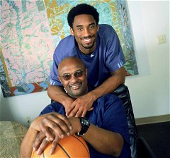 Joe Bryant with Kobe Bryant