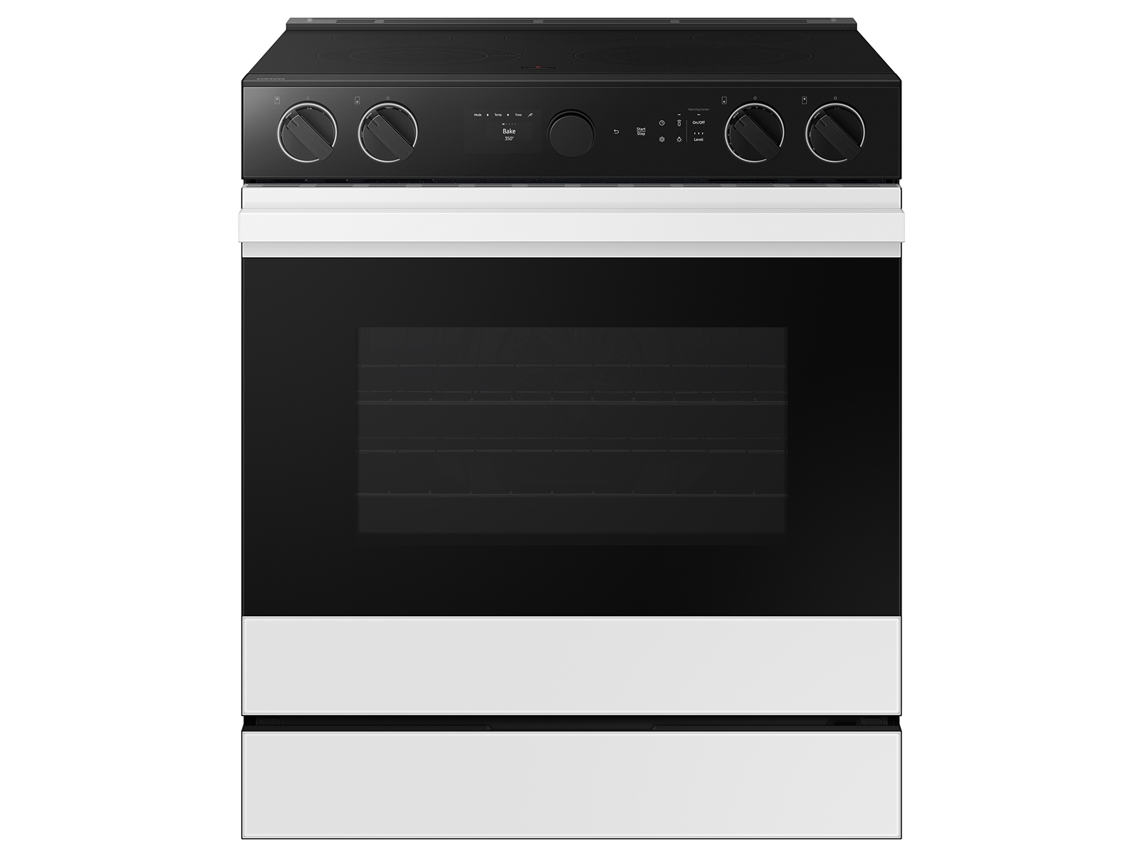 Thumbnail image of Bespoke 6.3 cu. ft. Smart Slide-In Electric Range with Smart Oven Camera & Illuminated Precision Knobs in White Glass