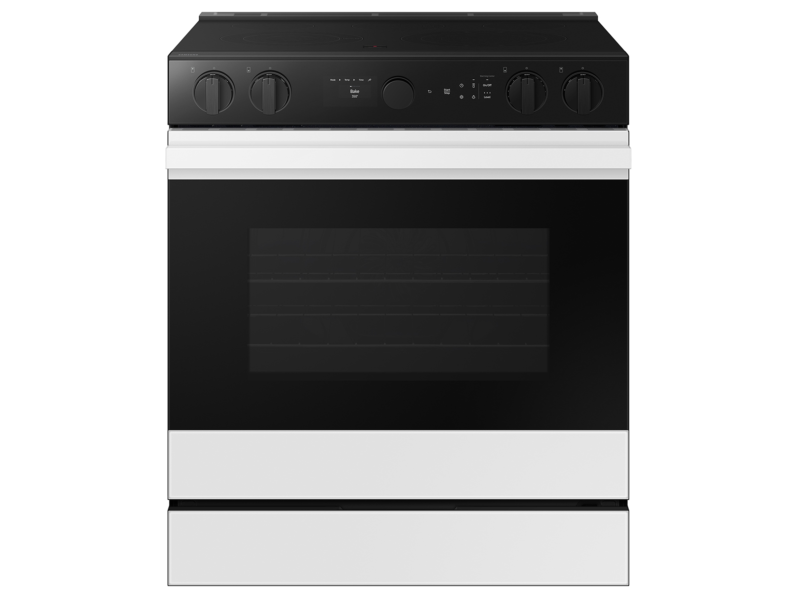 Thumbnail image of Bespoke 6.3 cu. ft. Smart Slide-In Electric Range with Smart Oven Camera & Illuminated Precision Knobs in White Glass