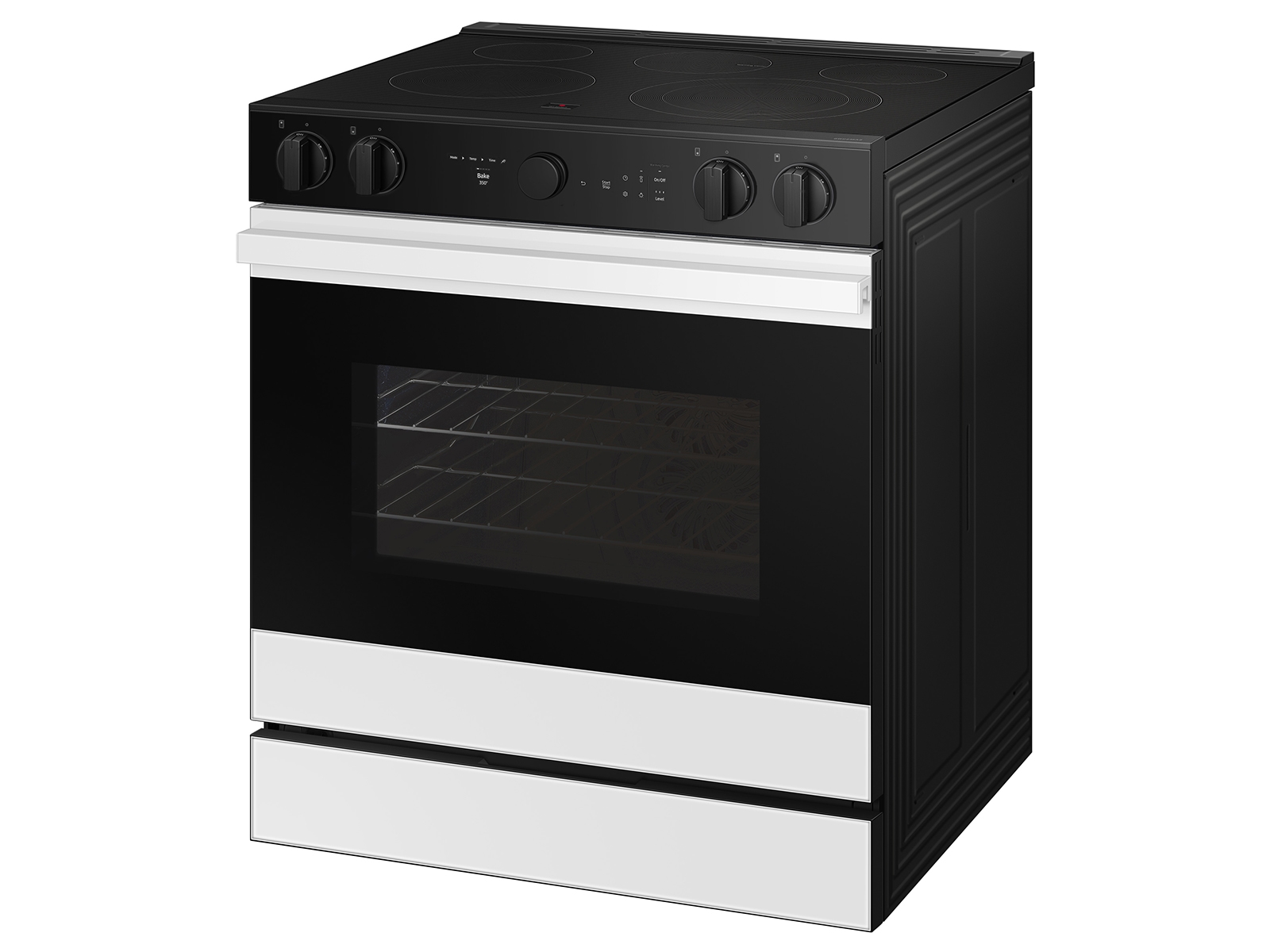 Thumbnail image of Bespoke 6.3 cu. ft. Smart Slide-In Electric Range with Smart Oven Camera & Illuminated Precision Knobs in White Glass