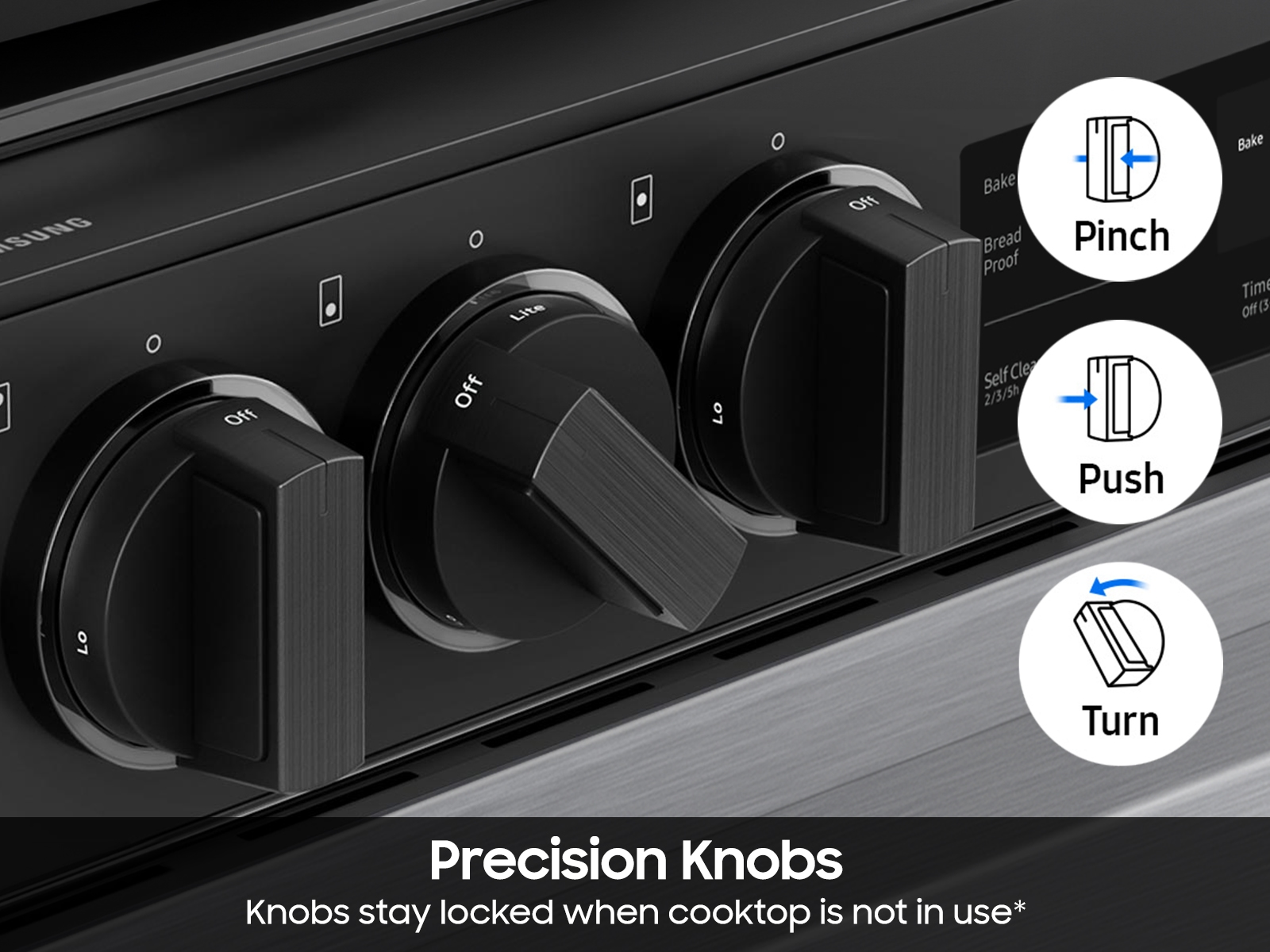 Thumbnail image of Bespoke 6.0 cu. ft. Smart Slide-In Gas Range with Precision Knobs in Stainless Steel