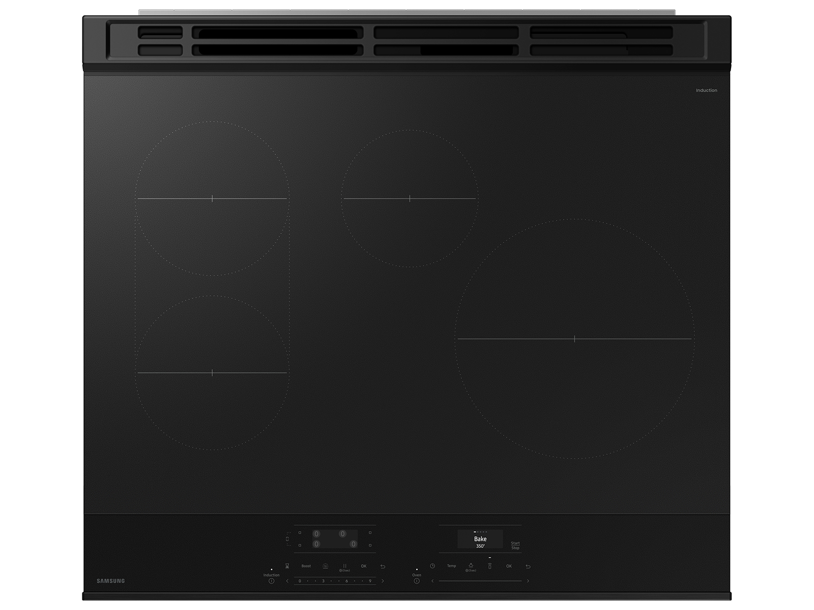 Thumbnail image of Bespoke 6.3 cu. ft. Smart Slide-In Induction Range with Anti-Scratch Glass Cooktop & Air Fry in Stainless Steel