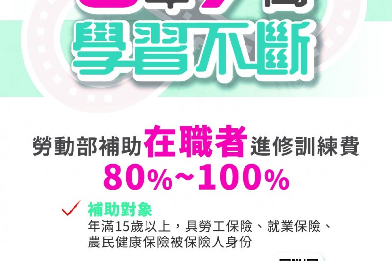 產業人才補助在職者進修，112年上半年課程開放報名。（圖／勞動力發展署北分署提供）