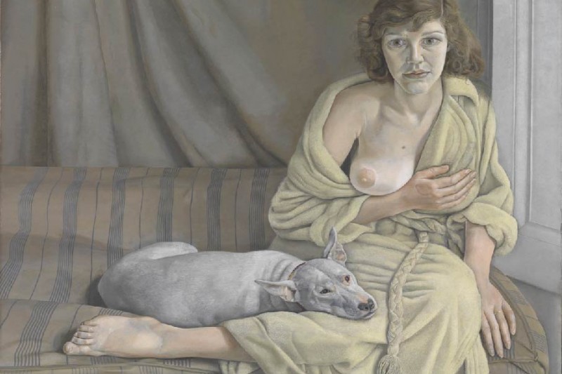 盧西恩‧弗洛伊德(Lucian Freud)《Girl with a White Dog》©Tate Images（圖／取自高雄市立美術館臉書）