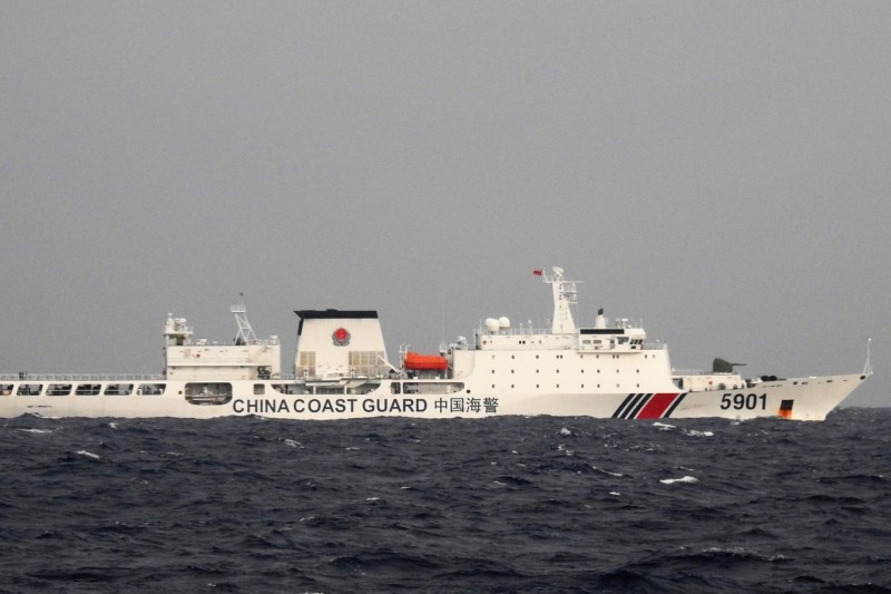 被菲律賓稱為「怪獸級」海警船的中國海警5901號。（翻攝X）
