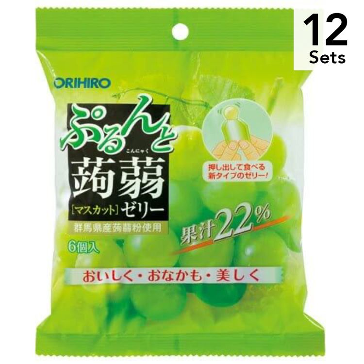 【Set of 12】Purun and Konjac Jelly Pouch Muscat 20g x 6 pieces