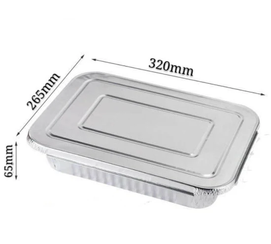 Thickened Tin Box Aluminum Foil Paper Disposable Aluminum Foil Barbecue Lunch Box Th8064 pictures & photos