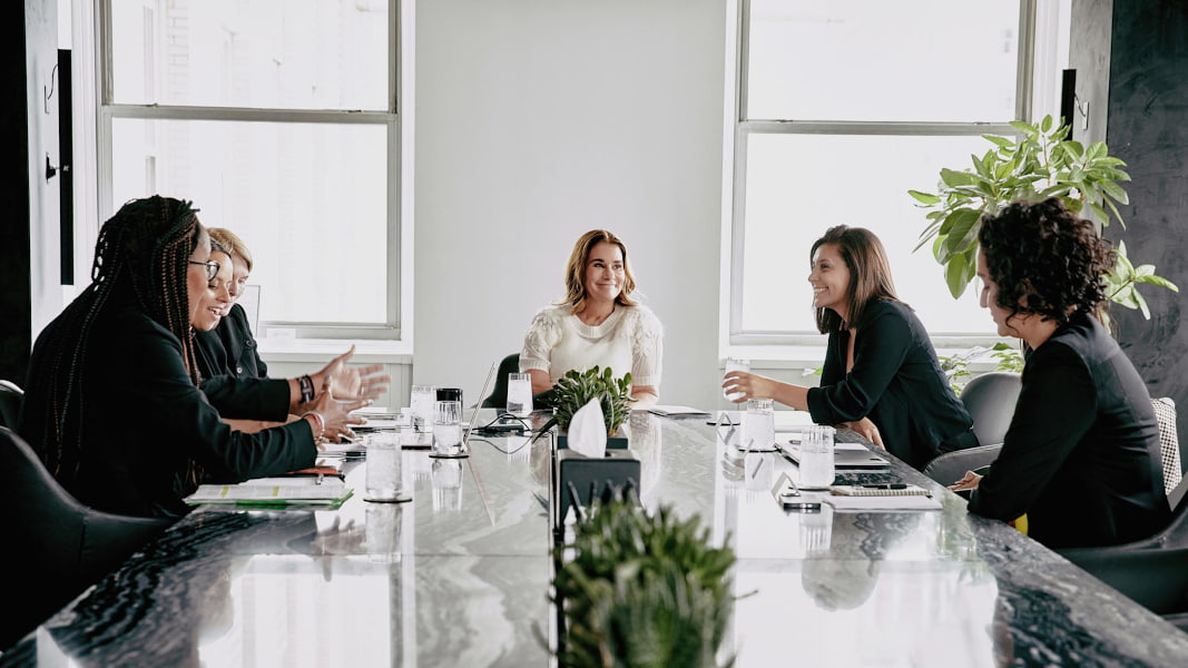 Melinda French Gates talks with leaders from Pivotal partners BBC Ventures and Real.