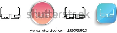 google glasses icon. Thin Linear, Regular and Button Style Design Isolated On White Background