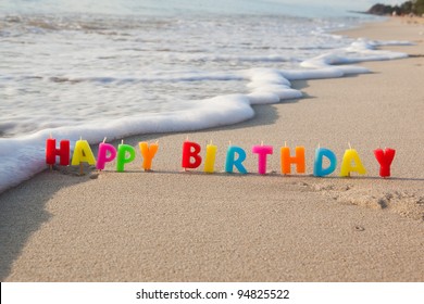 Happy Birthday Beach Images Stock Photos Vectors