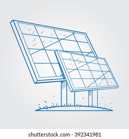 Solar Panel Drawing Images Stock Photos Vectors