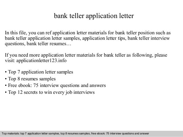 Bank Resumes Samples Tellers