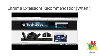 Chrome Extensions Recommendation(When?)
 