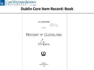 Dublin Core Item Record: Book 