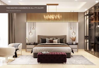 THE MASTER CHAMBERS IN ALL IT’S GLORY
Eclectic. The only way it is meant to be
Artist's impression of the master bedroom
 