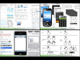 Konigi Wireframe Stencil                MarlinMobile Android Wireframe Stencil




Theresa Neil iPhone Wireframe Stencil   Cvilly Touch Gesture Reference
 