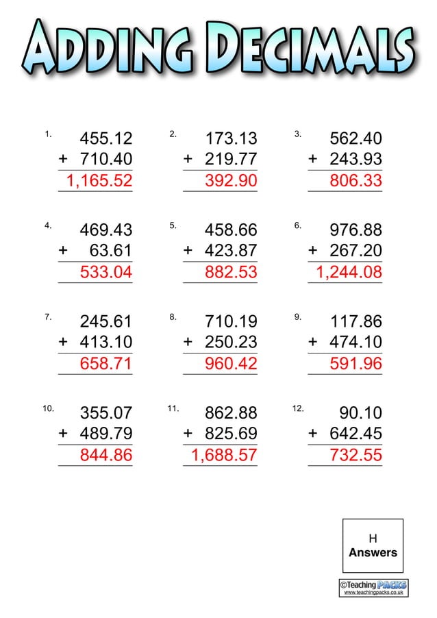 The Decimals Pack