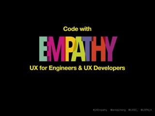 #UXEmpathy @anitaycheng @UXSC_ @UXPALA
 