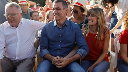 Sánchez y Gómez, el miércoles en Benalmádena (Málaga) con el candidato socialista a presidir la Comisión, Nicolas Schmit.