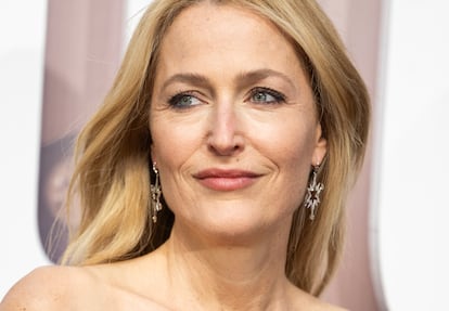 Gillian Anderson en el estreno mundial de 'Scoop' en Londres, el 27 de marzo de 2024.