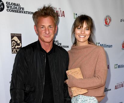 Sean Penn y Leila George en un evento en Los Ángeles el pasado 8 de marzo.