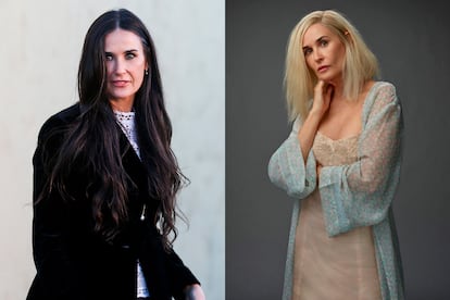 Demi Moore. La actriz, que ahora presume de larga melena, impactó en su paso a rubia. Lo hizo en 2020, para caracterizarse como Linda, su personaje en la serie 'Brave New World', una adaptación de la obra 'Un mundo feliz' de Aldous Huxley. Eso sí, aquello lo ventiló con una peluca para volver, al terminar el trabajo, a su moreno habitual.