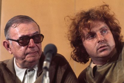 Sartre y Cohn-Bendit en 1974