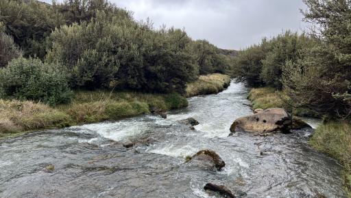 Fotografía del Río Pita en el Cantón Rumiñahui