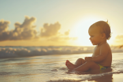 Un niño en la playa