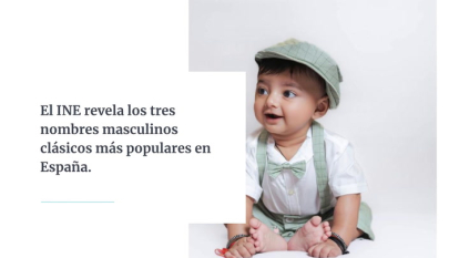 Cada una de las tasas de registro de estos tres nombres de niño supera el medio millón de personas  en nuestro país, según datos del organismos estatal.