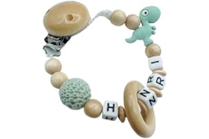 personalisierte Kette mit Namen für für Mädchen in Rosa oder Junge in Blau Baby Geschenk personalisiert zur Geburt & Taufe (M