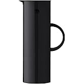 Stelton Isolierkanne EM77 - Doppelwandige Isolierkanne für heiße/kalte Getränke - Tee- & Kaffeekanne mit Glaseinsatz, Magnetv