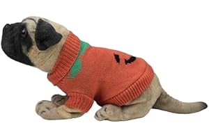 Lulala Dog Sweater, Knitted Turtleneck Cold Weather Dog Sweater for Small Dogs, Soft Diamond Plaid Pullover Knitwear Dog Wint