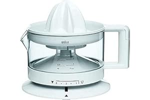 Braun TributeCollection Citruspers 1 CJ 3000 WH, Elektrische Citruspers, 20 W, 350 ml, Instelbare Pulpregeling, Vaatwasmachin