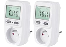 KETLER - MS216TOP - Compteur électrique prise mobile (2 pcs) - Wattmètre - 16 A / 3600 W - Prises France - Multifonctions