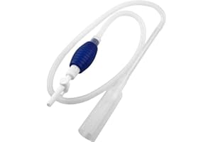 Blutails Aquarium Water Changer and Gravel Cleaning Siphon Pipe with Valve for Aquarium (White & Blue)