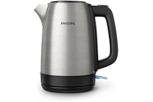 Philips Waterkoker - Inhoud 1.7 L met Veerdeksel en Indicatielampje, RVS, Draaivoet (HD9350/90)