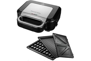 Russell Hobbs 3-in-1 Tosti-apparaat [Tosti, Wafel, Grillplaten] Creations (Vaatwasserbestendig, Antiaanbaklaag & Extra Diepe 