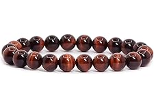 multiagate Handmade Gem Semi Precious Gemstone 8mm Round Beads Stretch Bracelet 7" Unisex