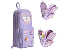 WireScorts Premium Pencil Case 6 Layer with 3 Compartment Cute Aesthetic Pencil Case for Girls Large Capacity Pencil Pouch Mu