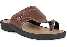 Bata Men Dealo Toring Brown Toe Ring Slipper - 11 Uk