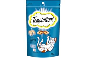 Temptations Cat Treat, Savoury Salmon Flavour - 85 g, Adult, Chunk