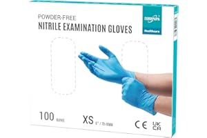 EUROPAPA 100 Guantes De Nitrilo Desechables, Guantes Desechables, Guantes De Examen, Guantes De Nitrilo, Sin Polvo, Sin LÁTex