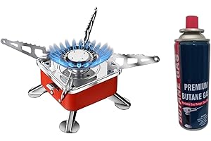 Gadget Deals- camping stove with cylinder | camping gas stove | camping stove - 2800W- Ultra Light Picnic Cooking Gas Burners