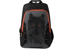 ZERUS Wolf printed backpack with laptop sleeve School Backpack For Boys & Girls