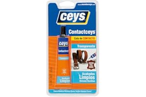 Ceys - Cola de contacto transparente - Acabados limpios - Pegamento para cuero, piel y goma - 30ML