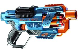 Nerf Elite 2.0 Commander RD-6-blaster, 12 officiële Nerf-darts, draaiende trommel met 6 darts, ingebouwde aanpassingsmogelijk