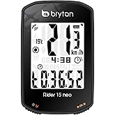 Bryton Rider 15 Neo E - Ciclo Computer GPS, Display da 2", Nero